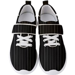 Dark Linear Abstract Print Men s Velcro Strap Shoes