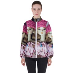 Cute In Pink High Neck Windbreaker (women)