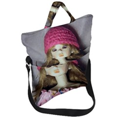 Cute In Pink Fold Over Handle Tote Bag