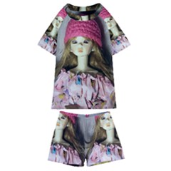 Cute In Pink Kids  Swim Tee And Shorts Set