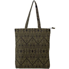 Exotic Gold Black Dream Double Zip Up Tote Bag