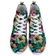 Hibiscus Dream Men s Lightweight High Top Sneakers by retrotoomoderndesigns