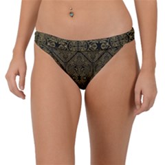 Exotic Gold Black Dream Band Bikini Bottom