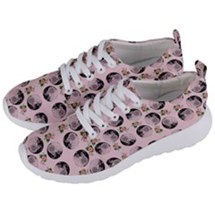 Vintage Girl With Flowers Pink Men s Lightweight Sports Shoes