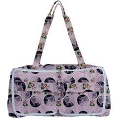 Vintage Girl With Flowers Pink Multi Function Bag