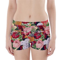 Tropical Bird Floral Boyleg Bikini Wrap Bottoms by snowwhitegirl