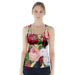 Tropical Bird Floral Racer Back Sports Top by snowwhitegirl