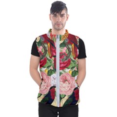 Tropical Bird Floral Men s Puffer Vest by snowwhitegirl