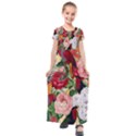 Tropical Bird Floral Kids  Short Sleeve Maxi Dress View1