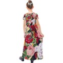 Tropical Bird Floral Kids  Short Sleeve Maxi Dress View2