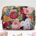 Tropical Bird Floral Make Up Pouch (Medium) View1