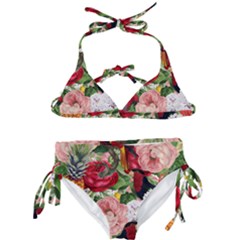 Tropical Bird Floral Kids  Classic Bikini Set