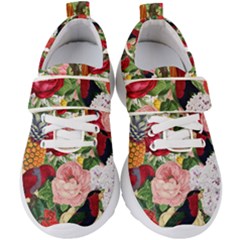 Tropical Bird Floral Kids  Velcro Strap Shoes