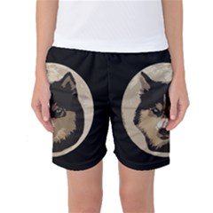 Husky Moon Women s Basketball Shorts by snowwhitegirl