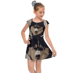 Husky Moon Kids  Cap Sleeve Dress by snowwhitegirl