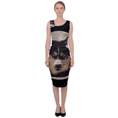 Husky Moon Sleeveless Pencil Dress by snowwhitegirl