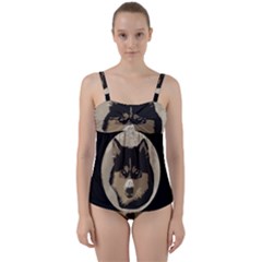 Husky Moon Twist Front Tankini Set by snowwhitegirl