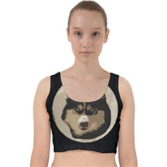 Husky Moon Velvet Racer Back Crop Top by snowwhitegirl