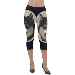 Husky Moon Lightweight Velour Capri Leggings 