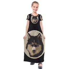 Husky Moon Kids  Short Sleeve Maxi Dress