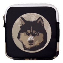 Husky Moon Mini Square Pouch by snowwhitegirl