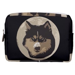 Husky Moon Make Up Pouch (medium) by snowwhitegirl