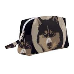 Husky Moon Wristlet Pouch Bag (medium)