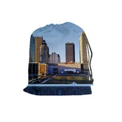 Columbus Skyline Drawstring Pouch (large) by Riverwoman