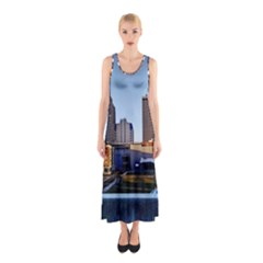 Columbus Skyline Sleeveless Maxi Dress by Riverwoman