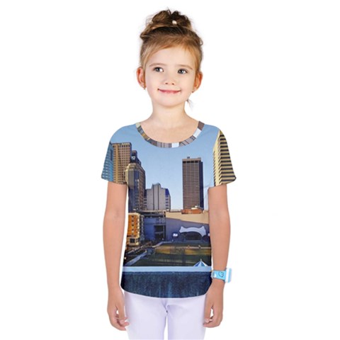 Columbus Skyline Kids  One Piece Tee by Riverwoman