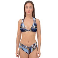 Columbus Skyline Double Strap Halter Bikini Set