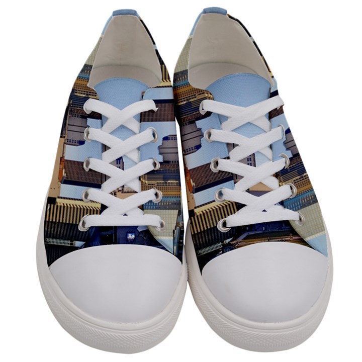 Columbus skyline Women s Low Top Canvas Sneakers