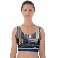 Columbus Skyline Velvet Crop Top