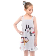 Children Children Drawing Flock Kids  Overall Dress