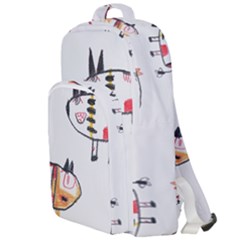 Children Children Drawing Flock Double Compartment Backpack by Pakrebo