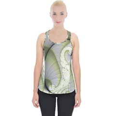 Graphic Fractal Eddy Curlicue Leaf Piece Up Tank Top by Pakrebo