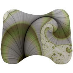 Graphic Fractal Eddy Curlicue Leaf Head Support Cushion by Pakrebo