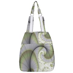 Graphic Fractal Eddy Curlicue Leaf Center Zip Backpack