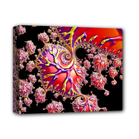 Fractals Colorful Pattern Deluxe Canvas 14  X 11  (stretched) by Pakrebo