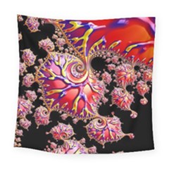 Fractals Colorful Pattern Square Tapestry (large)