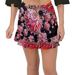 Fractals Colorful Pattern Fishtail Mini Chiffon Skirt