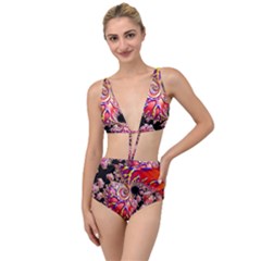 Fractals Colorful Pattern Tied Up Two Piece Swimsuit