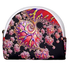 Fractals Colorful Pattern Horseshoe Style Canvas Pouch