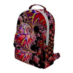 Fractals Colorful Pattern Flap Pocket Backpack (large)