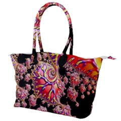 Fractals Colorful Pattern Canvas Shoulder Bag