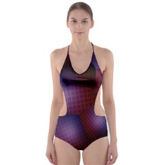 Fractal Rendering Background Cut-out One Piece Swimsuit by Pakrebo