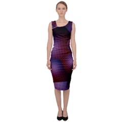 Fractal Rendering Background Sleeveless Pencil Dress