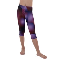 Fractal Rendering Background Kids  Lightweight Velour Capri Leggings 