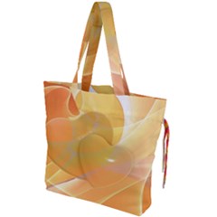 Lines Wave Heart Love Smile Drawstring Tote Bag