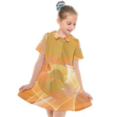 Lines Wave Heart Love Smile Kids  Short Sleeve Shirt Dress